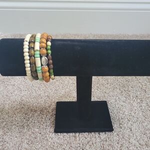 5pcs Handcrafted  Stackable Bracelet Set.